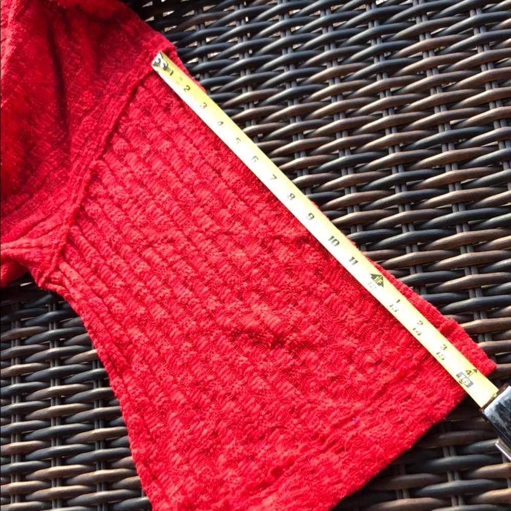 Free People Red Hooded Knit Sweater - Picture 15 of 15